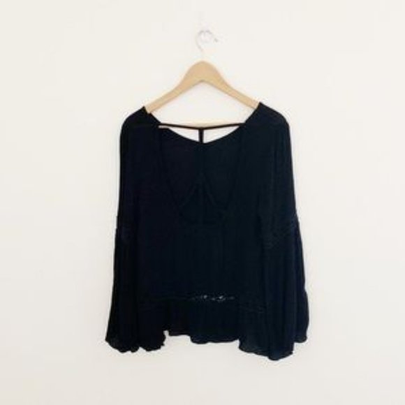 Patrons of Peace Bell Sleeve Open Back Boho Top - Picture 6 of 6